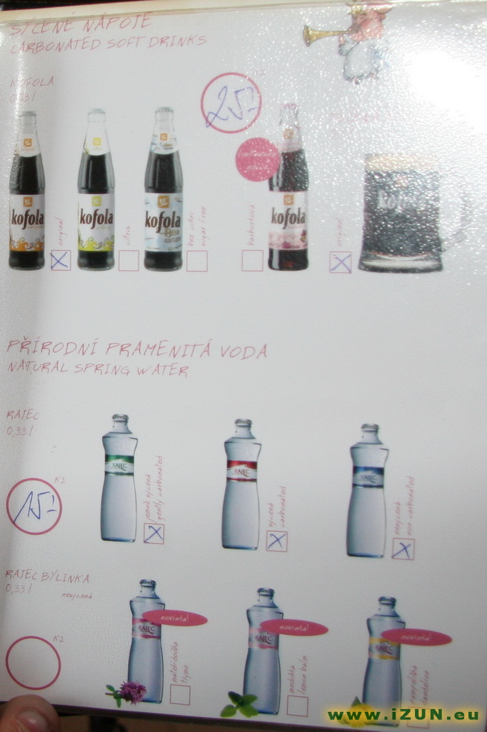 Nápojový lístek baru Sever- nealko Sever_bar10