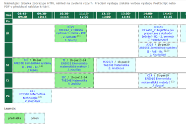 Zápis do rozvrhu LS 2016/2017