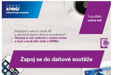 Začni svůj příběh v KPMG výhrou v daňové soutěži 