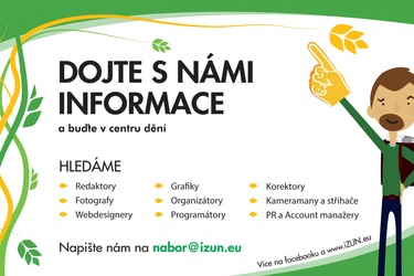 iZUN hledá posily! Kdo z Vás přijme novou výzvu?