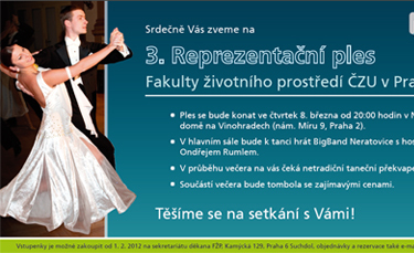 3. Reprezentační ples FŽP —  pojďme plesat!